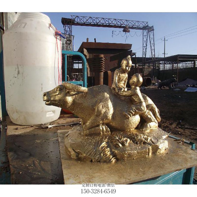 环境铜牛雕塑 园林雕塑摆件订做 空间动物雕塑精品
